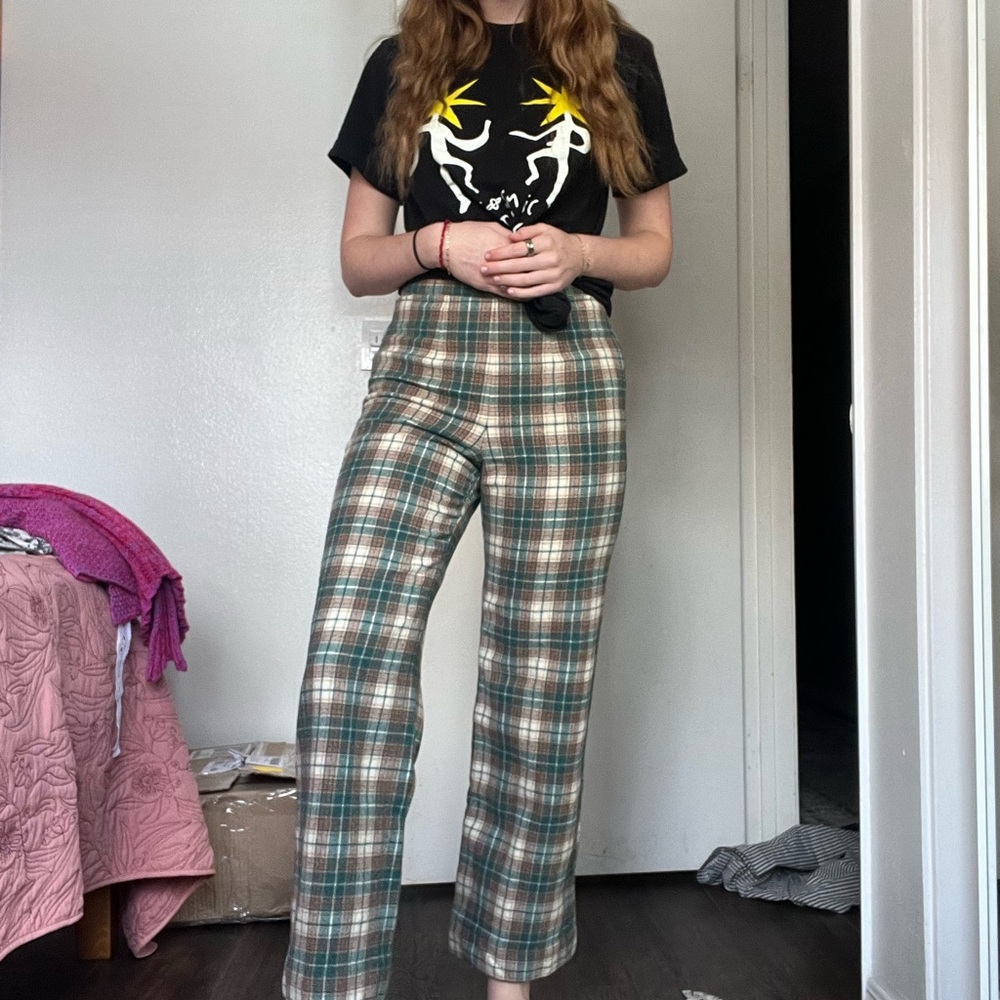 Vintage Pendleton Multicolor Plaid Wide Leg Pants